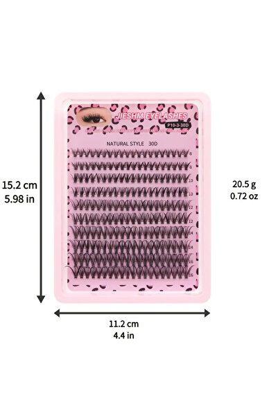 DIYEYELASH 200 Adet 30D 40D Takma Kirpik Yumuşak Vizon Su Geçirmez 3D Stereo Etkili Yeniden Kullanılabilir