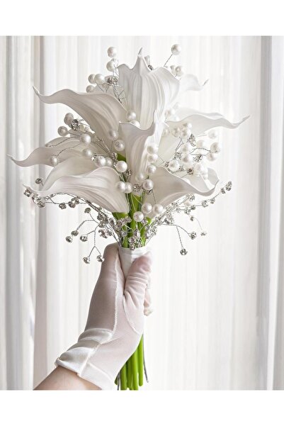 Diana Accessory Gala Gelin Buketi Gelin Çiçeği Damat Yaka Çiçeği Hediye İnci ...
