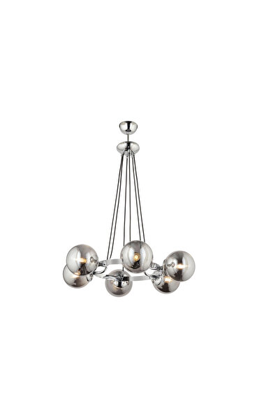 NZL Lighting Lamp Ghiacciolo Dekoratif Sarkıt Avize Altılı Krom Oturma Odası ...
