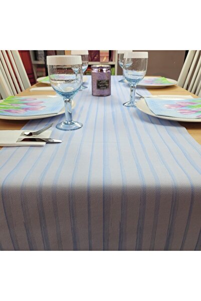 Mank Cruce de masă - Linclass Stripes (albastru deschis) / 40cm x 24 m / 1 rolă