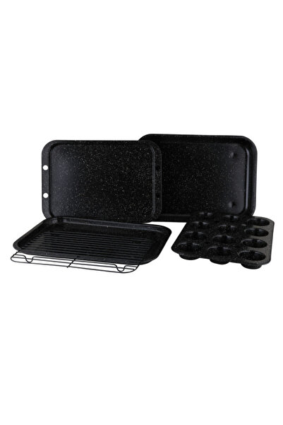 Royalty Line Set de vase de copt RL-5RB, 5 piese, oțel carbon, negru