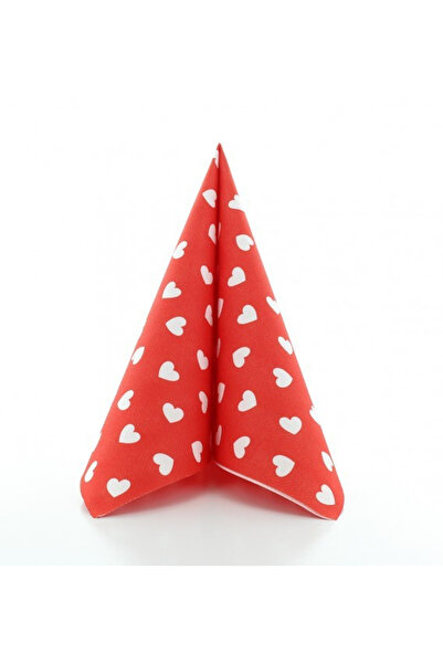 Mank Șervețele festive Linclass - Love (inimi) / 40 x 40 cm / 12 buc