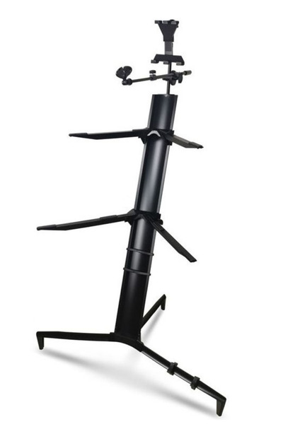 DRİTON DS-19 SİYAH Profesyonel MİKROFON VE TABLET STANDLI Çift Katlı Ultimate Org Standı Sehpası