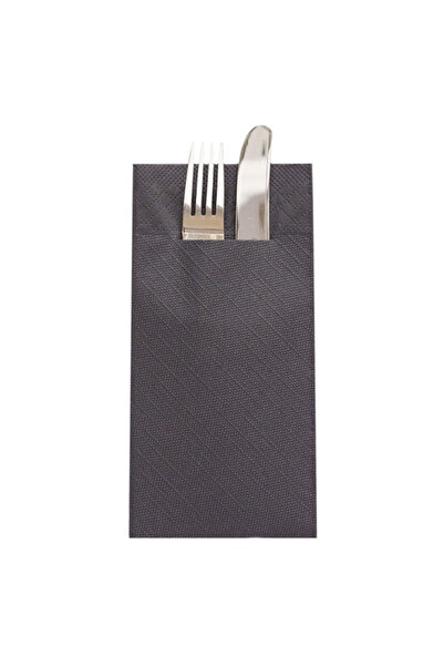 Mank Șervețele de masă Tissue Deluxe Light POCKET - Negre / 40 x 40 cm / 75 buc