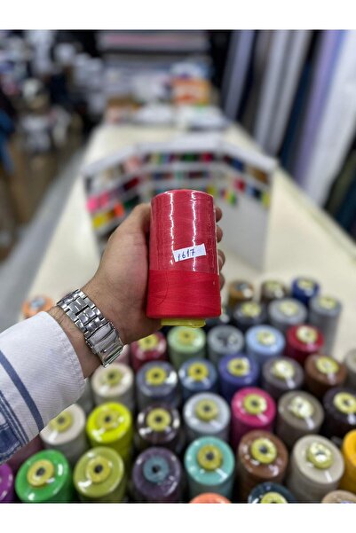 Bayar Kumaş خيط خياطة 1617 ملون، خيط آلي رقم 120، 5000 متر من الخيط