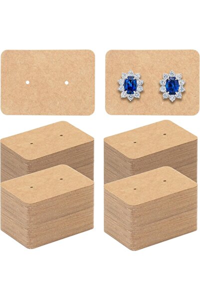 naturevo 300 Adet Kraft Küpe Etiket Kartı 2.8* 4 cm 300 gr