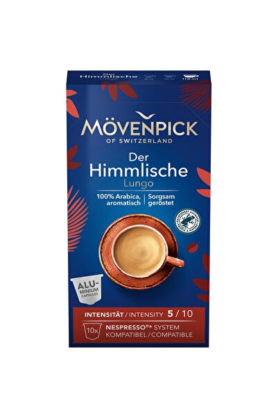 Mövenpick Capsule de cafea Movenpick The Heavenly Lungo, compatibile cu Nespresso, 10 bucăți, 57 g