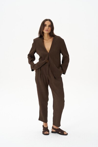 Beauty Omelette Kahverengi Dokulu Havuç Pantolon