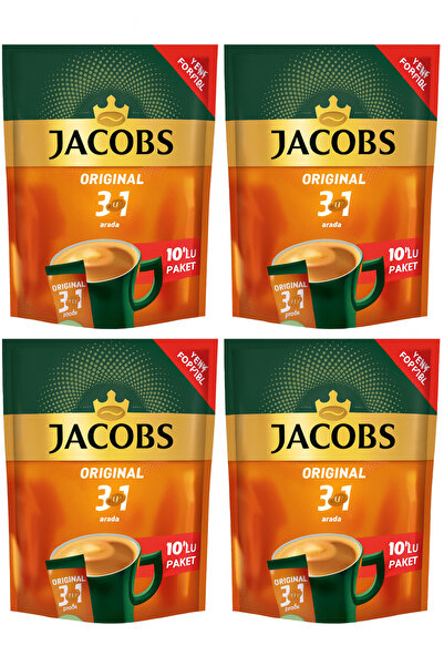 Jacobs 3'ü 1 Arada Karışım Kahve 10'lu Paket (10X4)