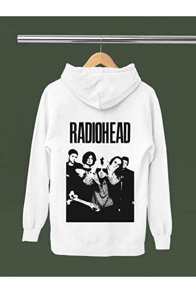 MAGORS Sweatshirt rock cu glugă, cu mânecă lungă, din bumbac, cu imprimeu RAD...