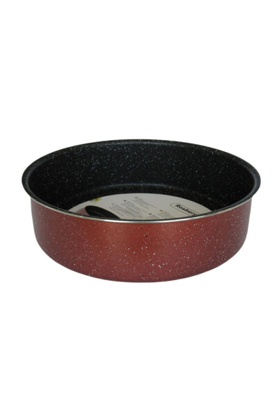 rosberg Round baking tray R51222G34, 34 cm, Marble finish, Bordeaux melange