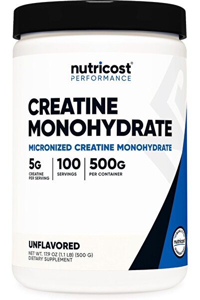 Nutricost مسحوق كرياتين أحادي الهيدرات ميكرونيزد 500 جرام