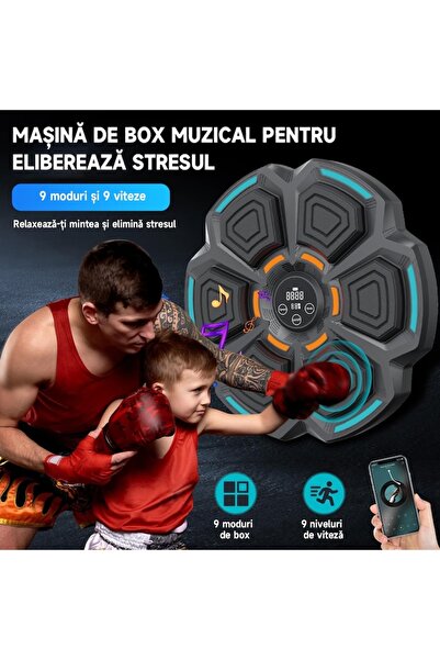 OEM Smart Musical Boxing Target Machine with 9 Modes, Wall-Mounted, Digital Training for Adults and Kids