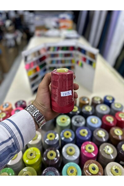 Bayar Kumaş خيط خياطة 1718 ملون، خيط ماكينة رقم 120، 5000 متر خيط