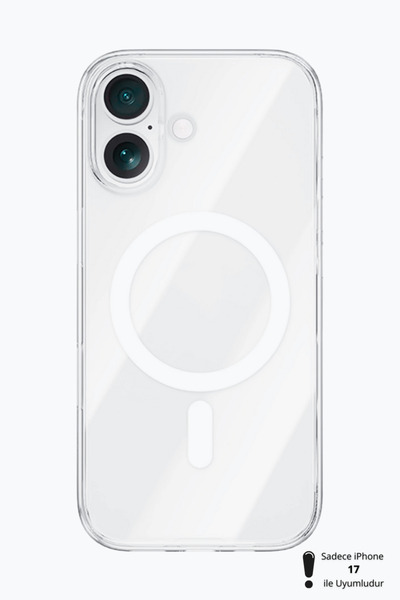 Evax (IC) iPhone 17 Uyumlu ANİMASYONLU Şeffaf Sert Mika SARARMAZ Magsafe İnce...