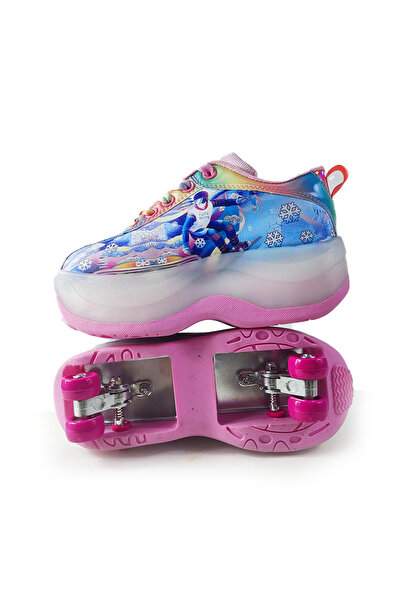 Generic Children Skating Shoes with 4 Wheels