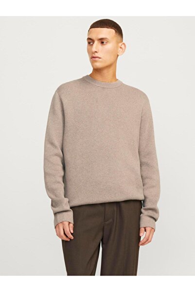 Jack & Jones Crew Neck Relaxed Brown Men's Sweater 12259666_Jprblamilano Stitch Knit C