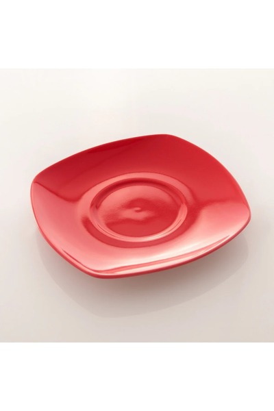 ORIAN Red porcelain tea cups and saucers, 6 pieces, size 14 cm