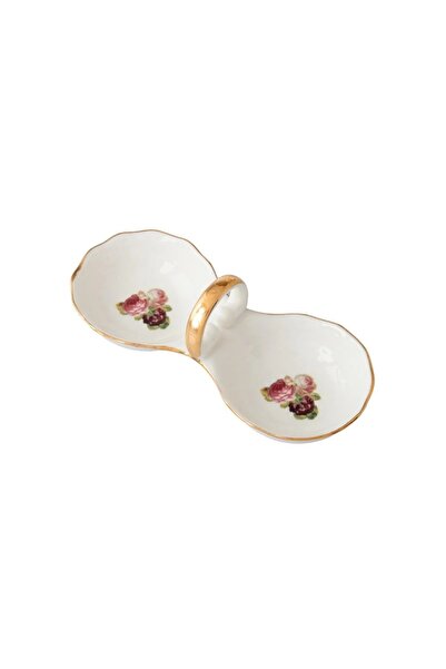 ORIAN Luxury shiny gold porcelain two basins with roses