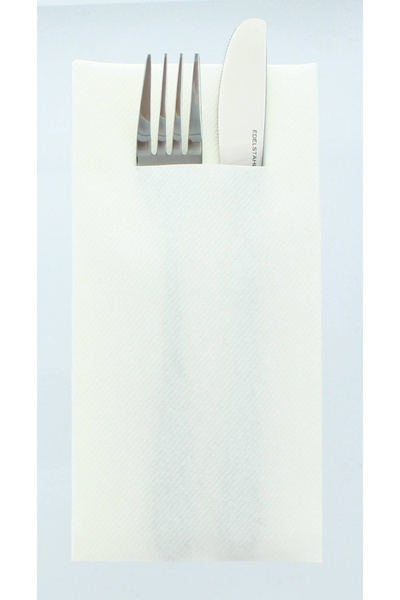 Mank Șervețele cu BUZUNAR pentru tacâmuri, Linclass Light - Alb / 40 x 40 cm ...