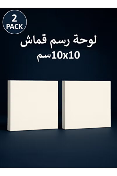 Taimi Set of 2 - Pre-Stretched Cotton Canvas 10x10 cm – for Acrylic & Oil Pai...