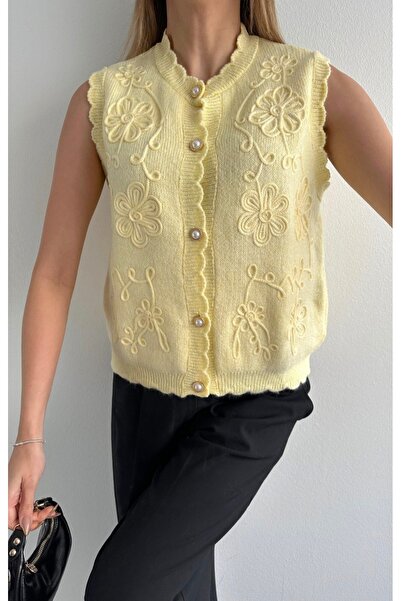 fujya Süzeneli Gold Buttoned Peplum Vest