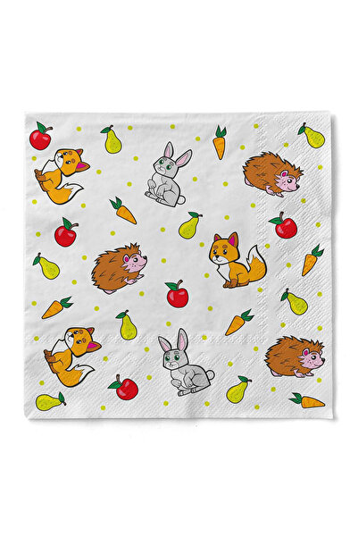 Mank Трислойни салфетки за маса - Поли (животни), 33 x 33 см, 100 бр.