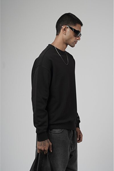 king brich Sırtı Baskılı Oversize Kalıp Erkek Sweatshirt