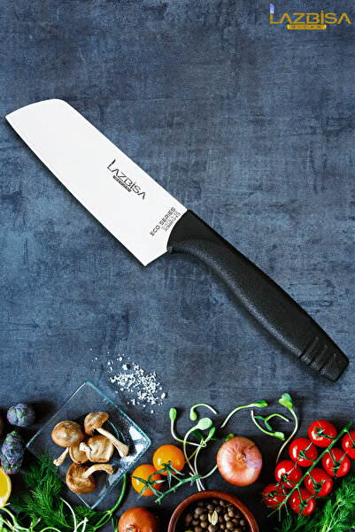 LAZBİSA Eco Serisi Mutfak Bıçak Santaku Şef Bıçağı Et Ekmek Sebze Salata Günlük Kullanım Şef Bıçağı HDS-13