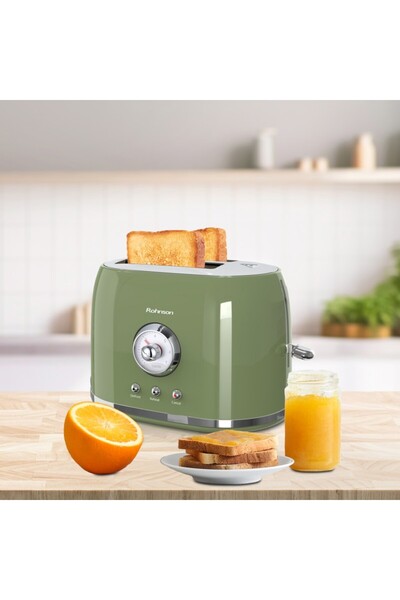 ROHNSON Toaster R2215 Nostalgia, 800W, 2 slots, 7 levels, defrost, reheat, center, cancel, automatic