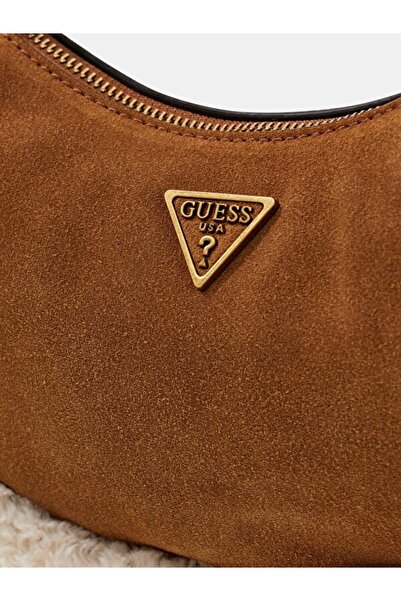 Guess Γυναικεία δερμάτινη τσάντα ώμου Amita