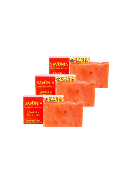 Savonia Set of 3 - Lemon and Orange Soap