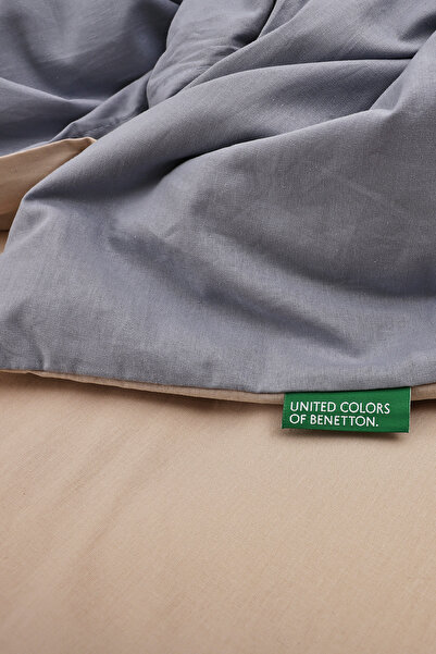 Benetton Home Gri Tek Kişilik Ranforce Nevresim Seti