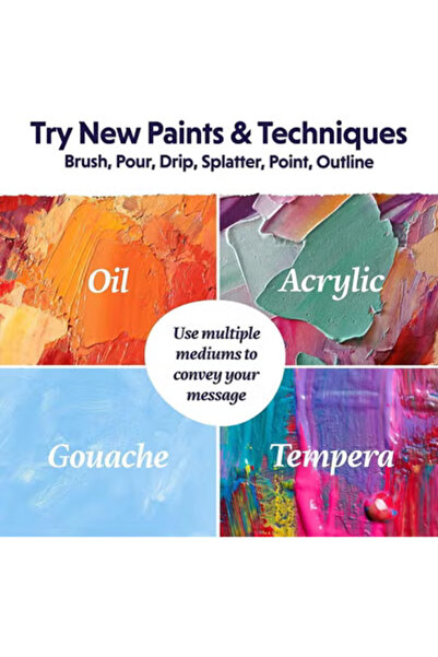 Taimi 10x10 cm Pre-Stretched Cotton Canvas – 5pcs for Acrylic & Oil Painting