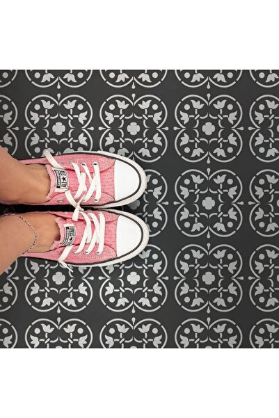 Maxrom Sablon Perete vopsire, tencuiala 0.7mm Ursula Tile Stencil Refolosibil, model MXSP7285, 800 x 800 mm