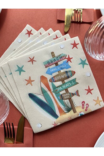 Mank Șervețele de masă festive Softpoint - Beach Life / 38x38 cm / 20 buc