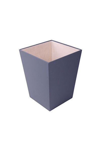 Makroofis Leather Covered Table Top Office Trash Can |   Stylish and Decorative Small Trash Can – 10 Colors