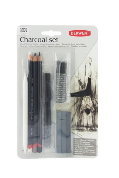 Derwent مجموعة رسم بالقلم الرصاص والفحم، مواد مختلطة، 10 قطع