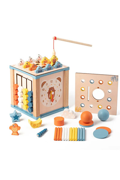 OEM Cub educativ pentru copii Montessori din lemn, jucarie educativa cub pent...