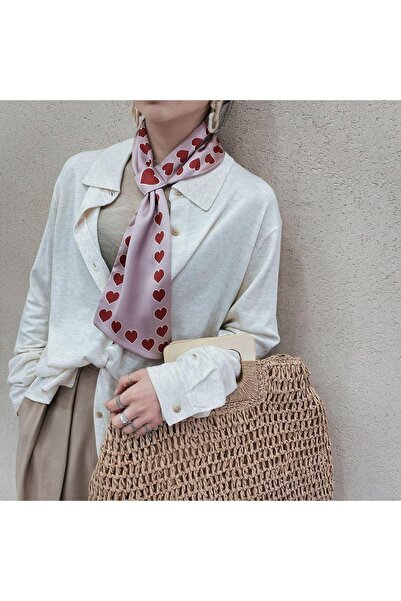 Pursehuit Ροζ φουλάρι, με τύπωμα, Anya C1