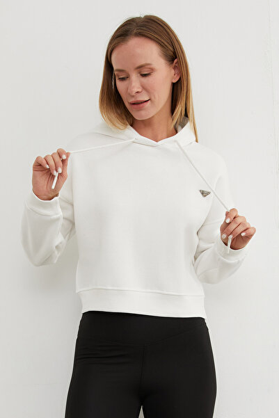 Fulla Moda 3 Thread Triangle Metal Emblem Hooded Sweatshirt