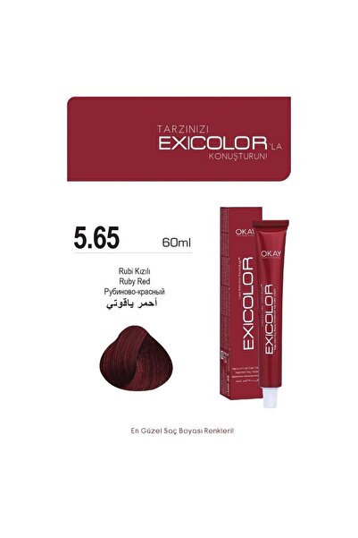 Exicolor Tüp Boya 60ml. 5-65 Rubi Kızılı
