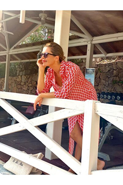 Dalia Alina MARE TURUNCU GÖMLEK ELBİSE