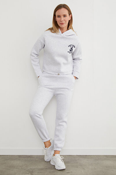 Fulla Moda 3-нитковий комбінезон з капюшоном і вишивкою у вигляді ведмедика