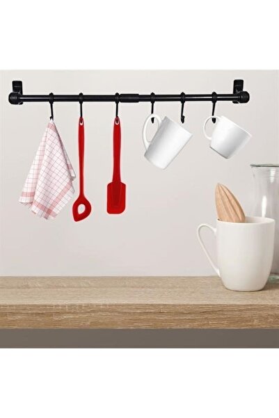 TBL DEKOR BUFFER® Duvara Monte Edilen 6 Kancalı Dekor Kaşıklık ve Kupa Askısı