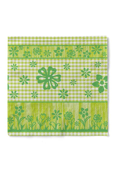 Mank Șervețele de masă din hârtie absorbantă - Joni (verde) / 33 x 33 cm / 20...