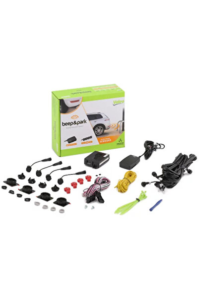 VALEO Kit 632203, 4 senzori de parcare cu avertizare sonoră, 12V, montare faț...