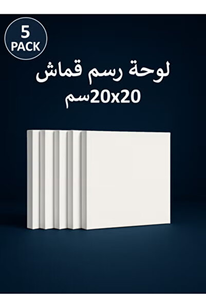 Taimi 20x20 cm Pre-Stretched Cotton Canvas – 5pcs for Acrylic & Oil Painting