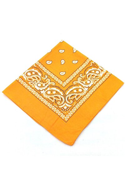 Pursehuit Eșarfă bandană, galbenă, pătrată, cu imprimeu, Iduna C1