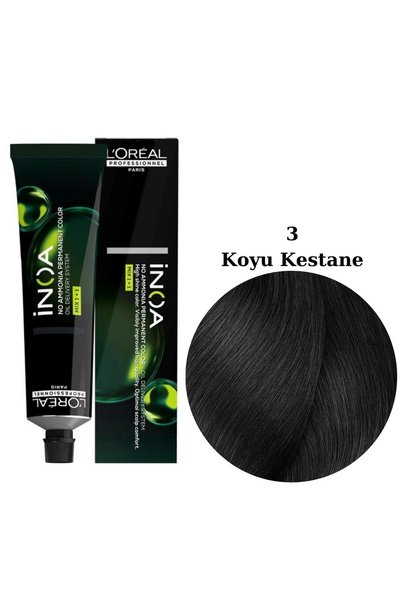 İNOA 3 Numara Koyu Kestane Saç Boyası 60 ml,